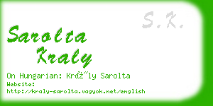 sarolta kraly business card